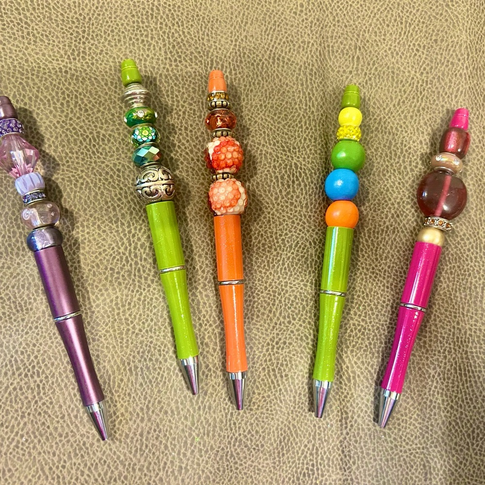 Colorful Beaded Pens Set